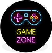 WallCircle - Wandcirkel gaming 30x30 cm - Ronde schilderijen - Muurdecoratie rond - Gameroom decoratie - Wandschaal slaapkamer - Muurschaal cirkel wandborden - Game room wandcirkels - Slaap kamer schilderij accessoires - Kamerdecoratie