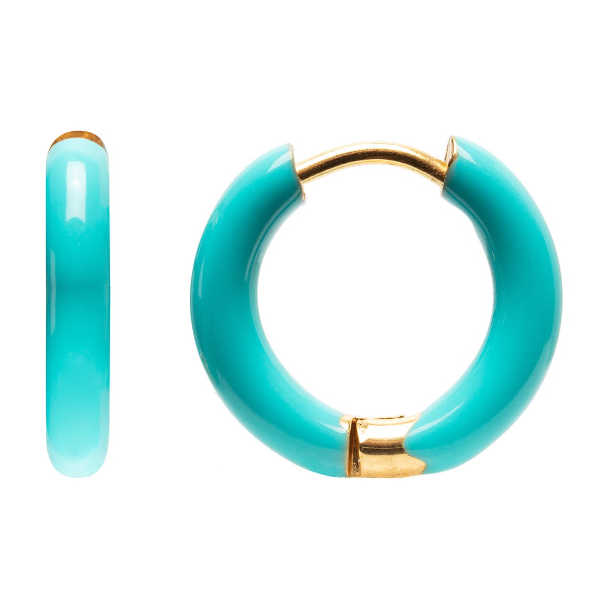 Kids Bijoux | CandyBling oorringetjes | oorbelletjes | 10mm | hypoallergeen | RVS | meisjes | Turquoise