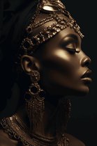 African Queen Poster | Afrikaanse Prinses | African Pride Poster | 61x91cm | Wanddecoratie | Muurposter | DZ | Geschikt om in te lijsten