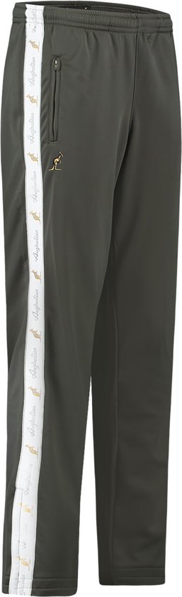 Australian broek met witte bies groen en 2 ritsen maat XL/52