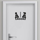 Toilet sticker Man/Vrouw 11 | Toilet sticker | WC Sticker | Deursticker toilet | WC deur sticker | Deur decoratie sticker