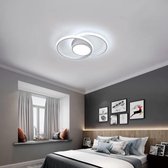 Delaveek -Dubbele cirkel LED plafondlamp- Wit- 40*28.5cm- 42W- Wit 6500K