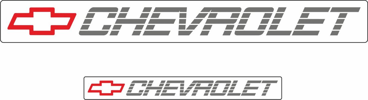Chevrolet sticker met logo - 52x6cm