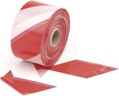 Perel Afzetlint, voor het afbakenen van gevarenzones en beperken van toegang, polyethyleen, rood/wit, 8 cm x 500 m
