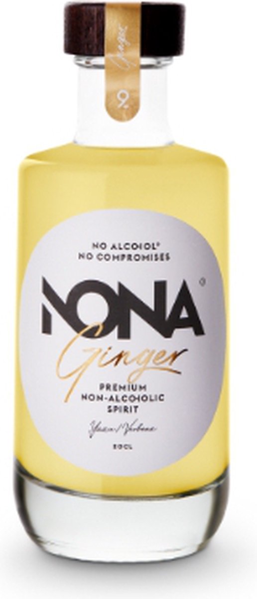NONA Ginger Alcoholvrije Spirit - 20cl - Alcoholvrij Ginger Distillaat - Botanische Gemberdrank Ginger Spirit Premium Natuurlijk Mixen Bewust Genieten 0% Alcohol - 100% Natuurlijk Laag In Suikers