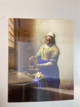 Ansichtkaart 3d Johannes Vermeer het melkmeisje 3 stuks