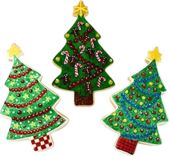 Kerst uitsteekvorm Kerstboom met Ster Groot formaat uitsteker RVS