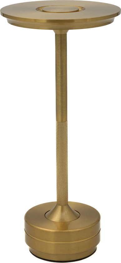 Luxus Tafellamp Touch Deluxe - Jade - Goud - H34 x Ø8 - Tafellamp - Terraslamp - Bureaulamp - LED - Oplaadbaar - Dimbaar - Draadloos - Industrieel en modern - Op batterijen - Nachtlamp voor de slaapkamer - Tafellamp voor binnen en buiten