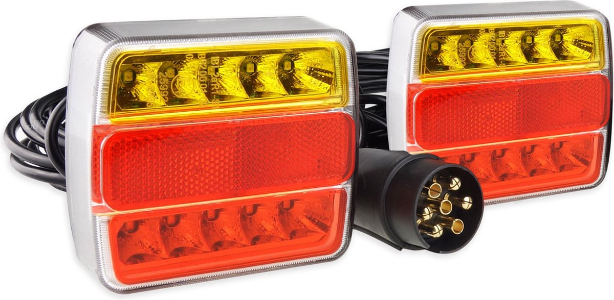 Jeu de feux arrière LED fixation magnétique remorque caravane