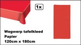 Nappe jetable papier rouge 120cm x 180cm - Soirée à Thema festival soirée à thème évènement gala