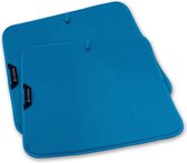 Afdruipmat voor servies (set van 2, turquoise/groen-blauw, 44 x 41 cm) Microvezel bescherming voor keuken en gootsteen - Afdruipmat als afdruipmat