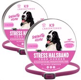 Antistress halsband voor honden - Roze - 2 stuks - Met feromonen - Anti stress middel hond - anti stress hond - kalmerend en rustgevend - tegen stress, angst en agressie bij honden