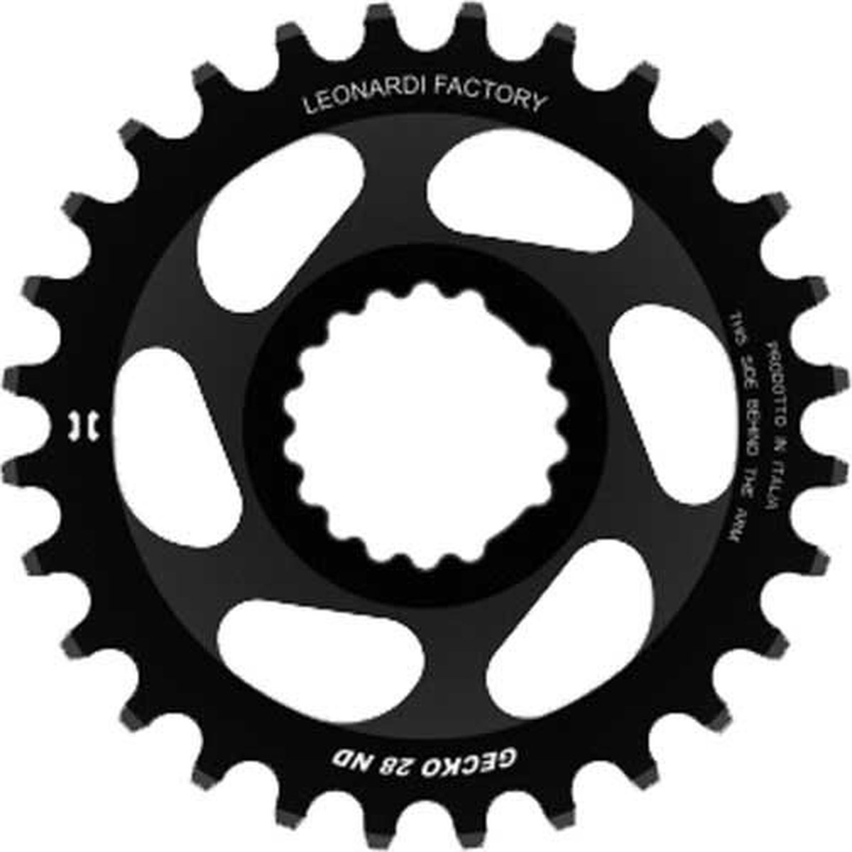 Leonardi Racing Gecko Track Cannondale Dm Offset Ovaal Kettingblad 6 Mm Zwart 34t