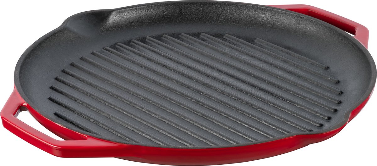 Grand Feu - Geëmailleerde gietijzeren grillpan - rood