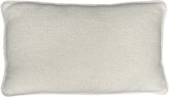 Abbey white structure recycled wool rectangle cushion