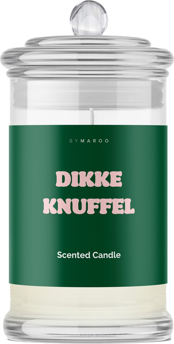 Lief Cadeau voor Vrouw & Man - By Maroo Geurkaars met Tekst Cotton in Glas - Dikke Knuffel - Geschenkset vrouwen, moeder, vader, vriendin, zus, oma, mama, papa - Cadeautje voor Haar Hem Volwassenen