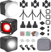 SMALLRIG - Série de Kit d'éclairage vidéo Mini LED - Ensemble d'éclairage vidéo (3 pièces) - 8 filtres de couleur - 5600K CRI95 à intensité variable - Modèle 3469