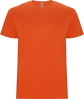 2 Pack T-shirt's unisex met korte mouwen 'Stafford' Oranje - M