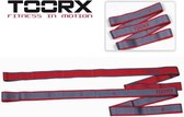 Toorx Fitness - Weerstandsband met Handvatten - Fitness Elastiek - Weerstand: Zwaar - 15 kg - Rood