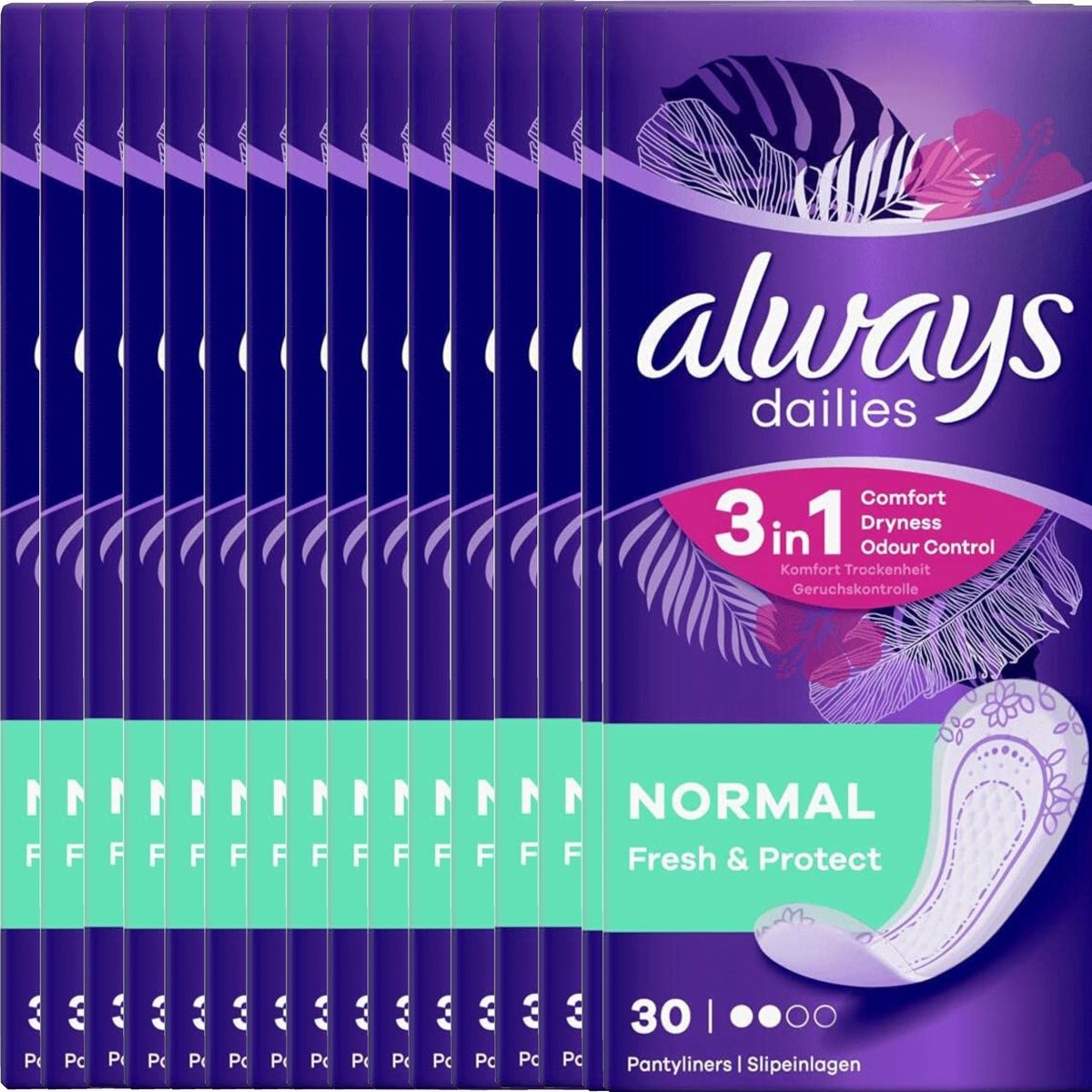 Goedkoopste Always Dailies Normal Fresh & Protect - 15x30 stuks - Voordeelverpakking – Inlegkruisjes
