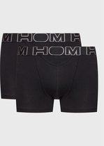 HOM HO1 boxer briefs (2-pack) - heren boxer kort met horizontale gulp - zwart - Maat: M