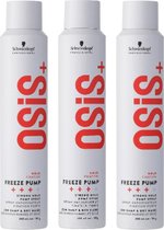 Schwarzkopf Professional OSiS+ Freeze Pump Hold Hair Spray - pack économique - 3 x 200 ml