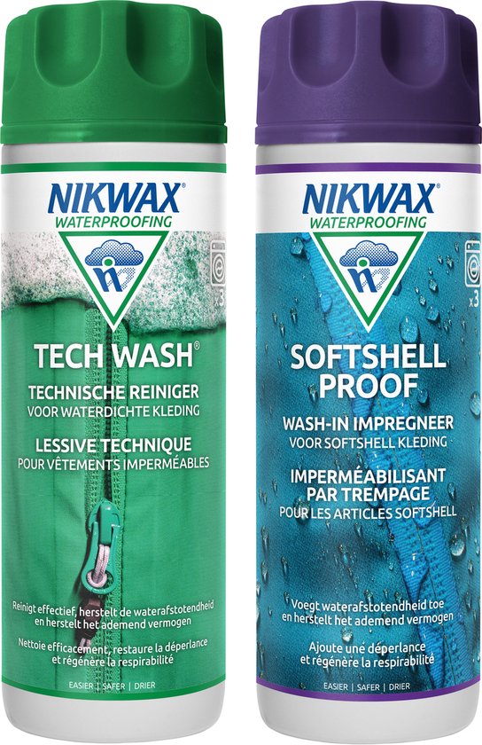 2-pack Tech Wash / Softshell Proof – reiniging en impregneer 300ml