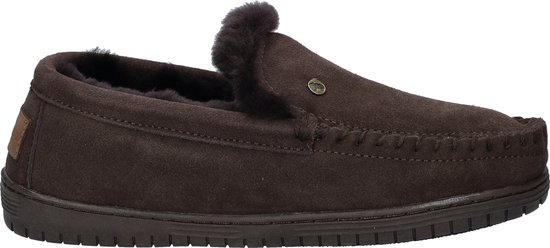 Warmbat Grizzly Suede Heren Pantoffels - Choco - Maat 44