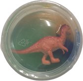 Slijm met figuur - Dinosaur Slime - DINOSAURUS - Blauw/ Geel / Groen
