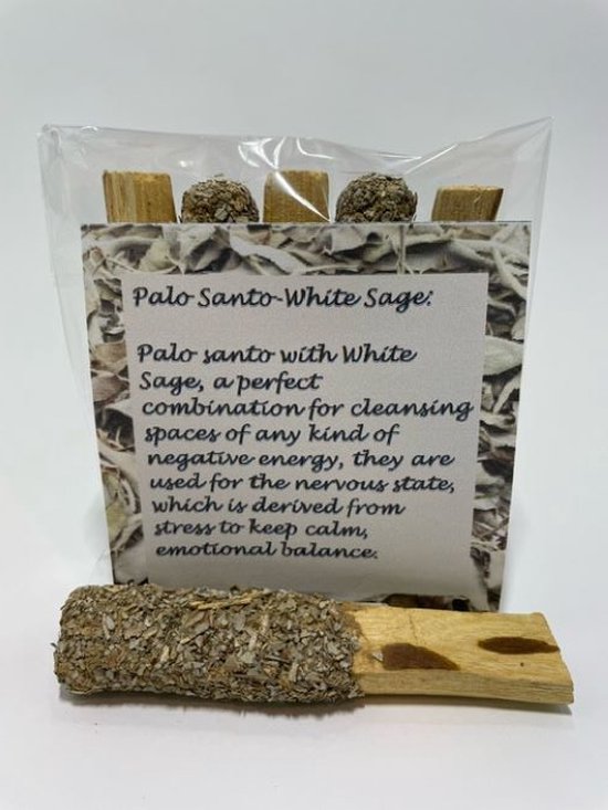 White Sage Smudge Kit With Palo Santo And Selenite Stick For Cleansing