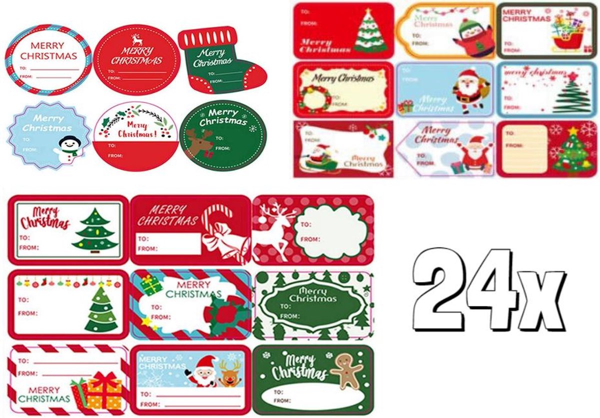 Étiquettes cadeaux de Noël - Autocollants Rudolph & Co. - Étiquettes  autocollantes de Noël rectangulaires personnalisées - Feuille de 18