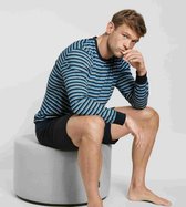 Calida Relax Streamline Pyjama korte broek - 474 Blue - maat L (L) - Heren Volwassenen - 100% katoen- 43686-474-L