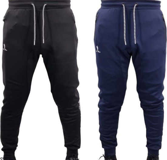 Hitman - 2-Pack - Pantalons de survêtement pour hommes - Pantalons de sports - 1 x Zwart & 1 x Blauw - Taille S