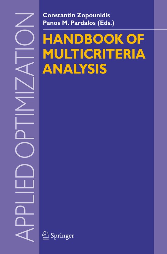 Handbook of Multicriteria Analysis - cover