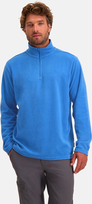 Gilet polaire NOMAD® Homme | Taille M | Bleu | Pull en polaire extensible | Pull demi-zip | Chaud et respirant