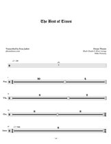 Drum Sheet Music: Dream Theater - Dream Theater - The Best of Times