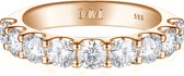 Evertina - 14k Roségouden Moissanite Eternity Ring - 0.3 karaat