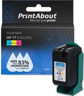 PrintAbout huismerk Inktcartridge 17 (C6625A) 3-kleuren geschikt voor HP