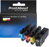 PrintAbout huismerk Inktcartridge LC-3235XL 4-kleuren geschikt voor Brother