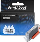 PrintAbout huismerk Inktcartridge CCLI-551GYPA Grijs geschikt voor Canon