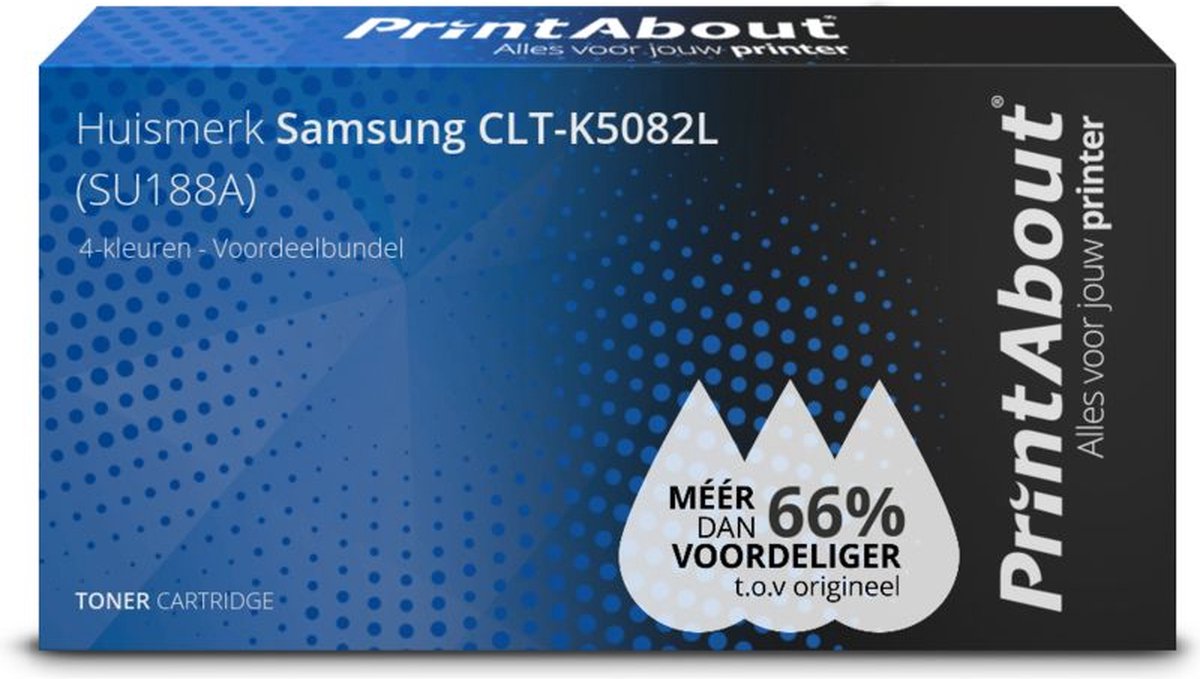 PrintAbout - Alternatief voor de Samsung CLT-K5082L / 4 Kleuren