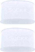 Sockx - Bracelets de protège-tibia - Séjour de protection - Sangles de Bracelets de cheville Voetbal - Fixes-chaussettes - Siliconen - Taille unique - Wit