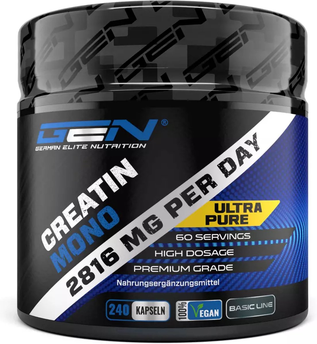 Goedkoopste Creatine Monohydraat Capsules - 240 capsules met elk 800 mg zuiver creatine monohydraat - Hoge dosering