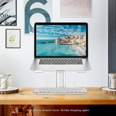 laptopstandaard, in hoogte verstelbare, geventileerde laptophouder, notebookstandaard compatibel met 10-17'' MacBook Pro/Air, HP, Dell, Lenovo, Samsung, Acer, HUAWEI MateBook (Zilver)