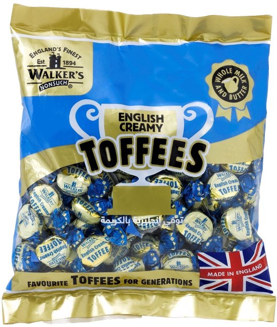 Walkers English creamy toffees 750 gram bol