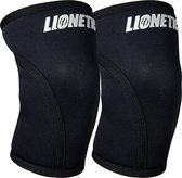 Lionetic Premium Knee Sleeves – Knie Brace – Powerlifting Knee Sleeves 7mm - Geschikt Voor Legday - Essentials – Zwart - S