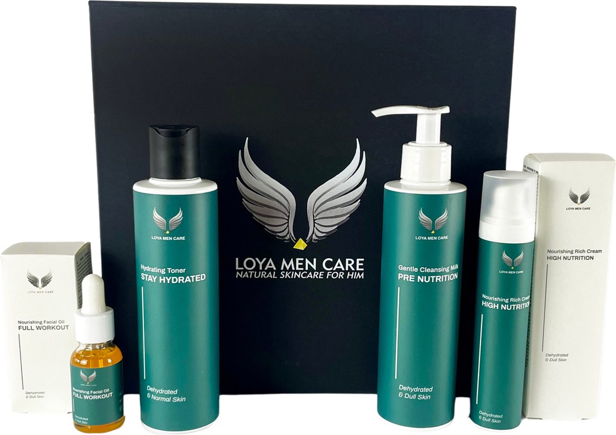 Loya Men Care®-Hydration is Key- Droge huid - Skincare set - Geschenkset mannen