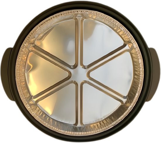Aluminiumbakje C803-1450L rond met deksels - 100 stuks