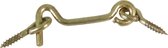 Crochet à vent / crochets à vent AMIG - acier - couleur or - L5 cm - D3,5 mm - avec oeil à vis