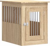 vidaXL - Hondenbench - 45x62x59 - cm - bewerkt - hout - sonoma - eikenkleurig